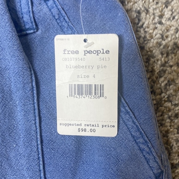 Free People Catching Feelings blueberry pie Skirt 4 NWT - Picture 9 of 12